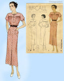 1930s Vintage McCall Sewing Pattern 8339 Uncut Womens Street Dress Sz 42 B