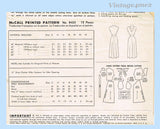 1950s Vintage McCall Sewing Pattern 8423 Uncut Scalloped  Dress Size 16 34B