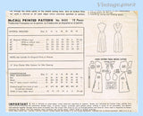1950s Vintage McCall Sewing Pattern 8423 Uncut Scalloped  Dress Size 16 34B