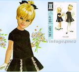 1960s Vintage McCall's Sewing Pattern 8521 Helen Lee Toddler Girls Dress Size 6