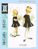 1960s Vintage McCall's Sewing Pattern 8521 Helen Lee Toddler Girls Dress Size 6