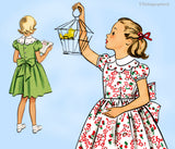 1950s Vintage McCalls Sewing Pattern 8771 Darling Little Girls Dress Size 6