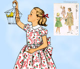 1950s Vintage McCalls Sewing Pattern 8771 Darling Little Girls Dress Size 4