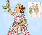 1950s Vintage McCalls Sewing Pattern 8771 Darling Little Girls Dress Size 6