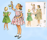 1950s Vintage McCalls Sewing Pattern 8771 Darling Little Girls Dress Size 6