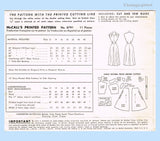 1950s Vintage McCall Sewing Pattern 8791 Uncut Misses Street Dress Sz 36 Bust