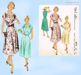 1950s Vintage McCall Sewing Pattern 8791 Uncut Misses Street Dress Sz 36 Bust