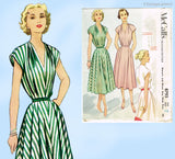 1950s Vintage McCall Sewing Pattern 8793 Uncut Misses Bias Cut Dress 36 Bust