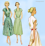 1950s Vintage McCall Sewing Pattern 8793 Uncut Misses Bias Cut Dress 36 Bust