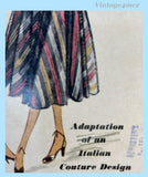 1950s Vintage McCall's Sewing Pattern 8849 Misses Italian Couture Sun Dress 30 B