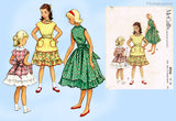 1950s Vintage McCalls Sewing Pattern 8956 Darling Girls Apron or Jumper Sz 12