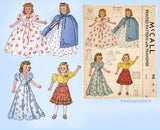 1940s Vintage McCall Sewing Pattern 918 Rare WWII 15 Inch Movie Doll Clothes