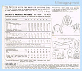 McCall's Sewing Pattern 9319 Envelope Back