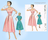 1950s Vintage McCalls Sewing Pattern 9322 Misses Cocktail or Dinner Dress Sz 32 B