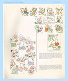 1940s Vintage McCalls Embroidery Transfer 948 Uncut Animal Crib Baby Quilt