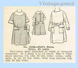 1920s Vintage McCall Pattern 9538 Sweet Uncut Little Girls Party Dress Size 8