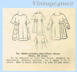 1920s Rare Vintage McCall Pattern 9556 Charming Uncut Baby Girls Dress Size 2