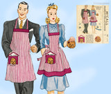 McCall 957: 1940s His & Hers Dog House BBQ Aprons Vintage Sewing Pattern