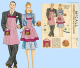 McCall 957: 1940s His & Hers Dog House BBQ Aprons Vintage Sewing Pattern