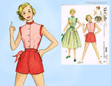 McCall's 9645: 1950s Mix & Match Sports Separates 32B Vintage Sewing Pattern