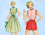 McCall's 9645: 1950s Mix & Match Sports Separates 32B Vintage Sewing Pattern