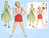 McCall's 9645: 1950s Mix & Match Sports Separates 32B Vintage Sewing Pattern