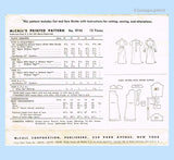 McCall 9745: 1950s Uncut Misses Shirtwaist Dress Sz 34 B Vintage Sewing Pattern