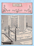 1910s McCall Kaumagraph Embroidery Transfer 975 Uncut Lazy Daisy Vanity Scarf