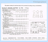 McCall's Pattern 9796 Envelope Back