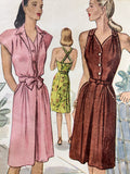 McCall 6393: 1940s Rare Misses Sun Dress & Topper 32B Vintage Sewing Pattern