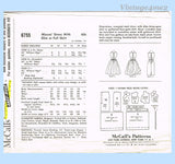 McCall's Pattern 6755 Envelope Back
