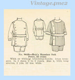 1920s Vintage McCall Pattern 9649 Sweet Toddler Boys Russian Suit Size 3