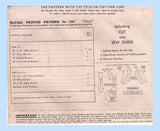 McCall 1367: 1940s Misses Embroidered Apron Fits All Vintage Sewing Pattern