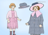 1910s Vintage McCall Sewing Pattern 8090 18 Inch Little Girl Doll Clothes Set