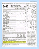 1960s Vintage McCalls Sewing Pattern 9449 17 to 18 Goody Two Shoes Doll Clothes