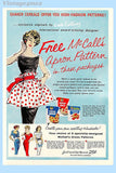 1950s Vintage McCall Sewing Pattern Quaker Oats Party Apron Fits All Luis Estevez