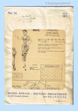 1950s Vintage Modes Royale Sewing Pattern 1072 Sexy Draped Panel Dress Sz 14