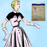 1950s Modes Royale Vintage Sewing Pattern D-102 Misses Street Dress Sz 32 Bust