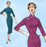 1950s Modes Royale Vintage Sewing Pattern S-128 Uncut Misses Slender Sheath Sz 36 B