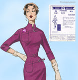 1950s Modes Royale Vintage Sewing Pattern S-128 Uncut Misses Slender Sheath Sz 36 B