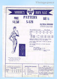 1950s Modes Royale Vintage Sewing Pattern S-128 Uncut Misses Slender Sheath Sz 36 B