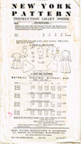 1940s Vintage New York Sewing Pattern 1000 Uncut Little Girls Suit Size 12