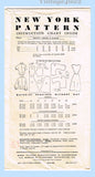 1950s Vintage New York Sewing Pattern 1252 Uncut Misses Jumper Dress Sz 34 Bust