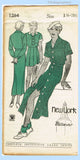 New York 1284: 1930s Uncut Misses Shorts Skirt Blouse 36B Vintage Sewing Pattern