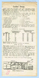 New York 1291: 1930s Uncut Misses Wrap Dress Sz 36 Bust Vintage Sewing Pattern