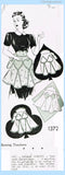 New York 1372: 1940s Uncut Misses Bridge Apron Sz 40-42 B Vintage Sewing Pattern