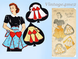 New York 1372: 1940s Uncut Misses Bridge Apron Sz 40-42 B Vintage Sewing Pattern