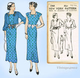 New York 1565: 1930s Uncut Misses Dress & Jacket Sz 32 B Vintage Sewing Pattern