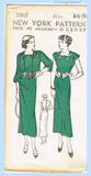 New York 1565: 1930s Uncut Misses Dress & Jacket Sz 34 B Vintage Sewing Pattern