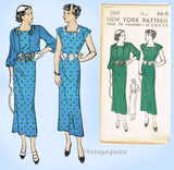 New York 1565: 1930s Uncut Misses Dress & Jacket Sz 34 B Vintage Sewing Pattern